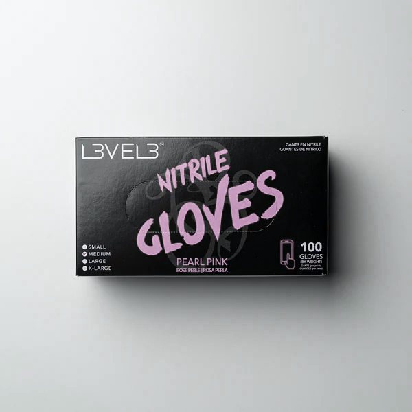 Level 3 - Nitrile Gloves (100ct) - (Lime, Orange, Pearl Lavender, Pink, Red, Silver, Black)