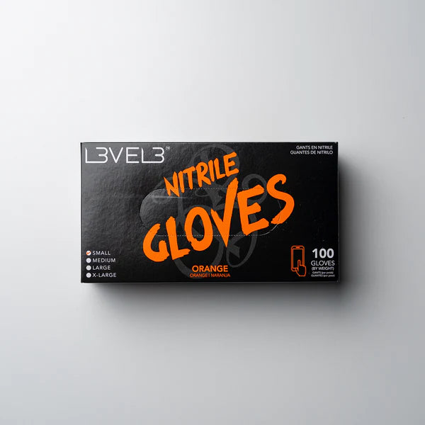 Level 3 - Nitrile Gloves (100ct) - (Lime, Orange, Pearl Lavender, Pink, Red, Silver, Black)
