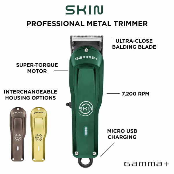 Gamma+ - Skin Clipper (Gunmetal-Green-Gold)