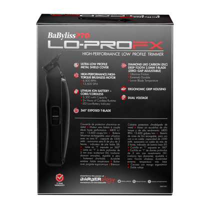 BabylissPRO - LO-PROFX High-Performance Low Profile Trimmer